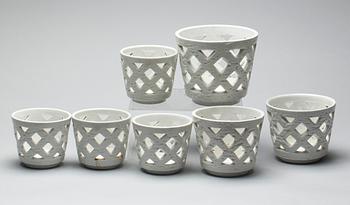 YTTERFODER, 7 st, stengods, Gunnar Nylund, Rörstrand.