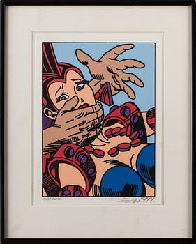 ERRÓ GUDMUNDUR GUDMUNDSSON, färgserigrafi. Signerad och numrerad 143/200. Daterad 1999.