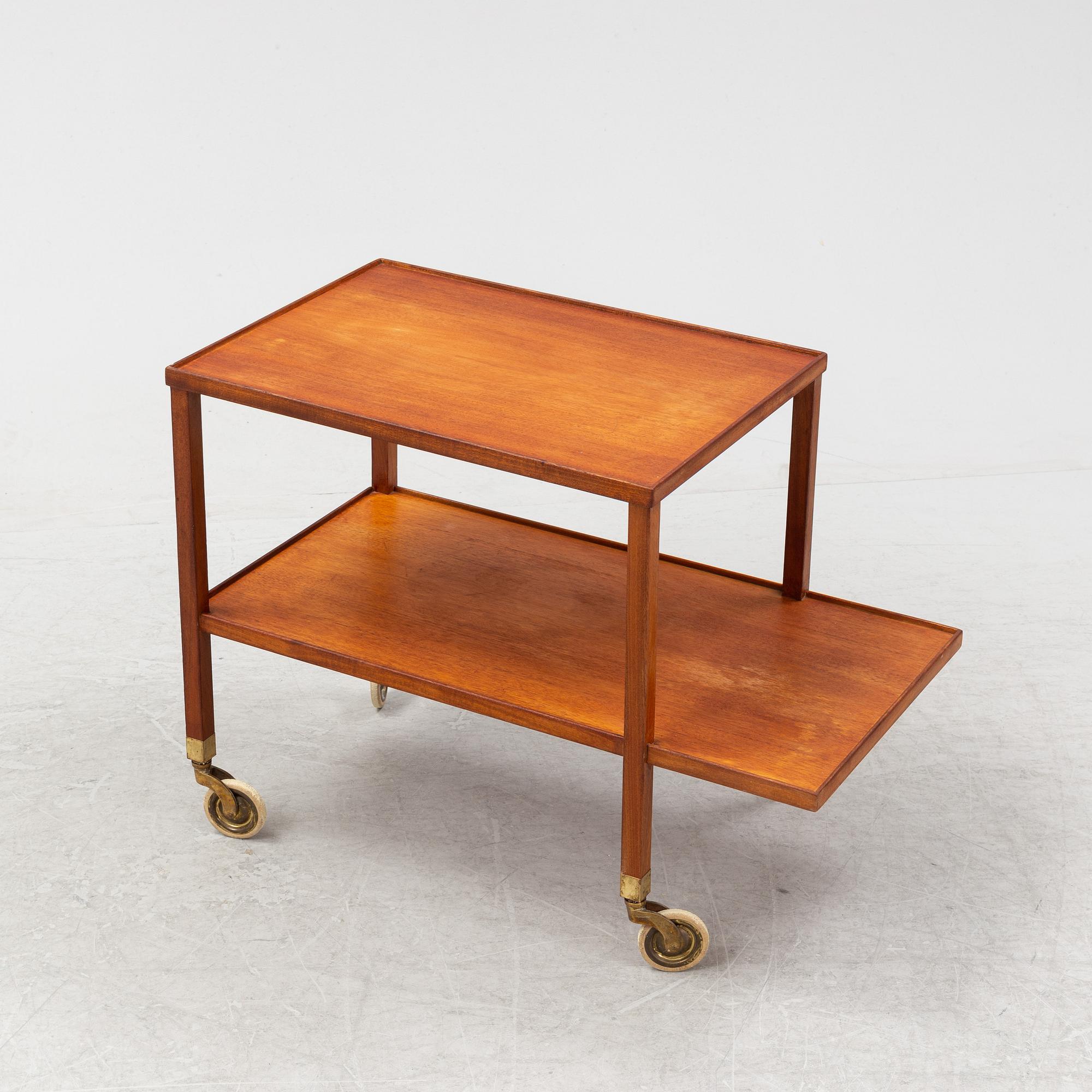Josef Frank, a mahogany tea trolley, model 470, for Firma Svenskt Tenn, the model designed in 1932.