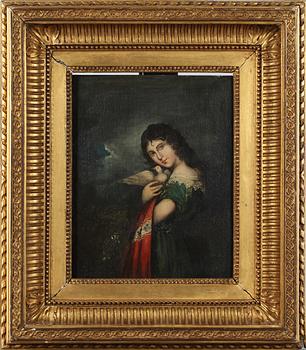 OKÄND KONSTNÄR, olja på pannå, 1800-tal.
