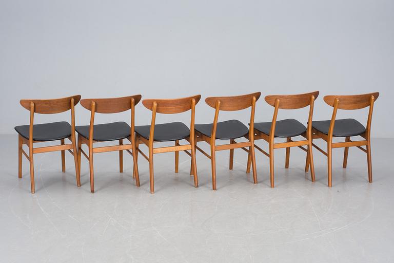 STOLAR, 6 st, Fastrup Möbelfabrik, 1900-talets andra hälft.