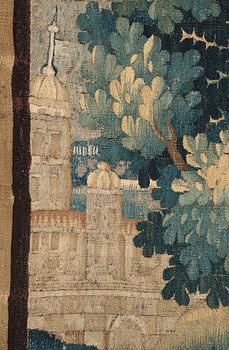 TAPESTRY, tapestry weave. 274,5 x 402 cm. Flanders, the second part of the 17th century til around 1700.