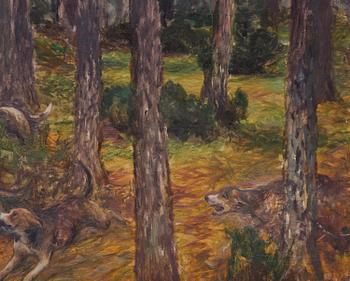 Bruno Liljefors, Hunting dogs.