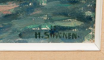 HANNES SIIVONEN, öljy kankaalle, pingotettu levylle, signeerattu.