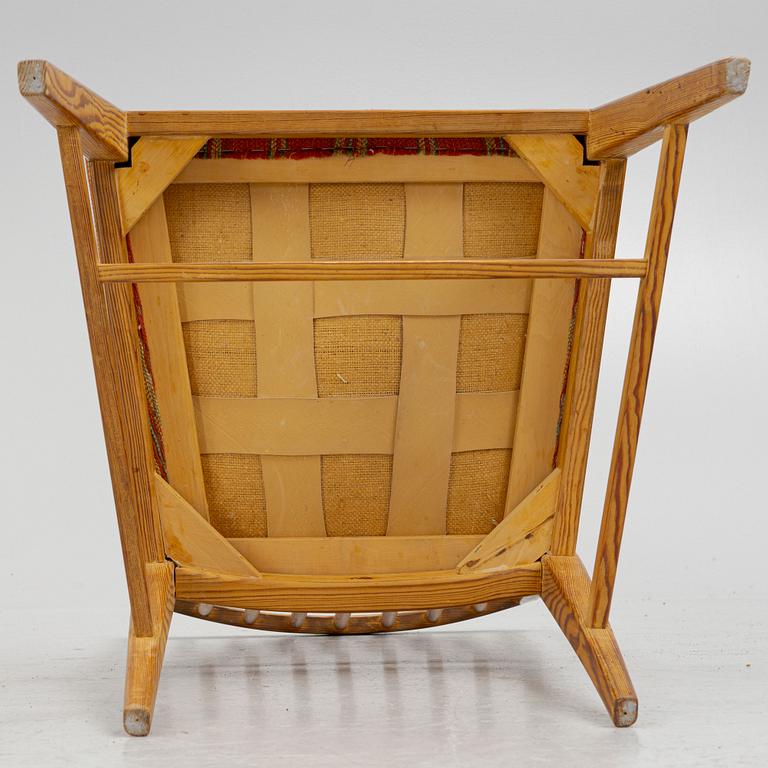 Carl Malmsten, matbord med stolar, 6 st, "Vardags".