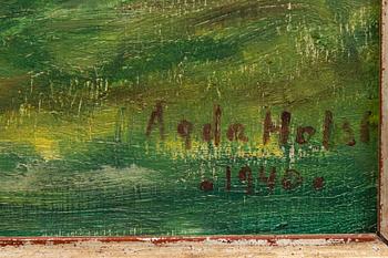 Agda Holst, oil on panel, signed.