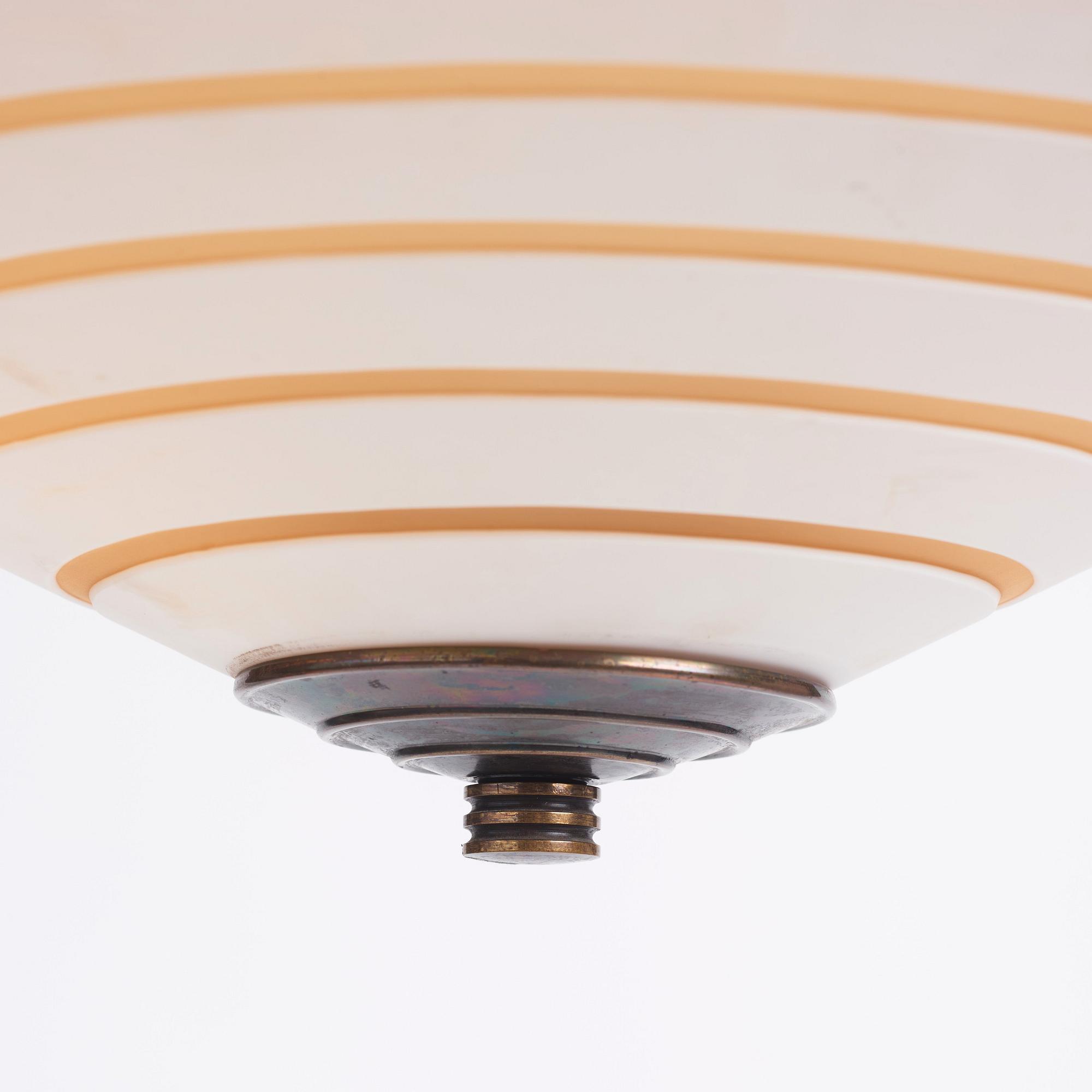 Edward Hald, a ceiling lamp, Orrefors, 1930s.