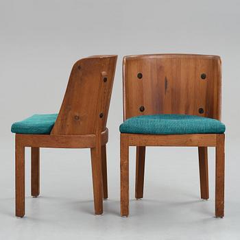 Axel Einar Hjorth, a pair of stained pine "Lovö" armchairs, Nordiska Kompaniet, Sweden.