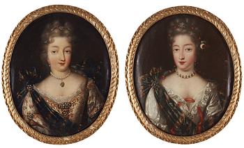 260. Pierre Mignard Circle of, Portrait of young ladies of the Court.