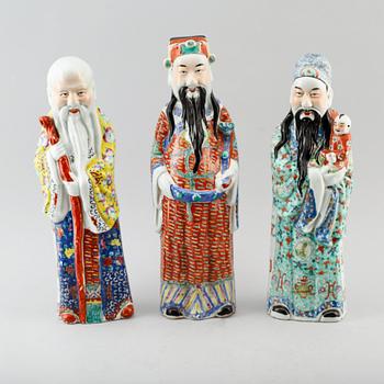 FIGURER, 3 st, Kina, 1900-talets mitt.