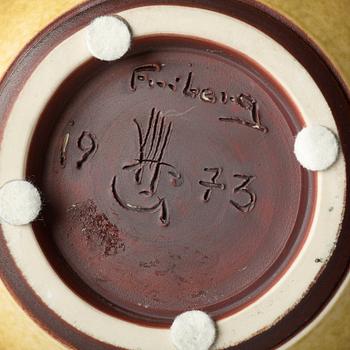 Berndt Friberg, a stoneware vase, Gustavsberg studio, Sweden 1973.