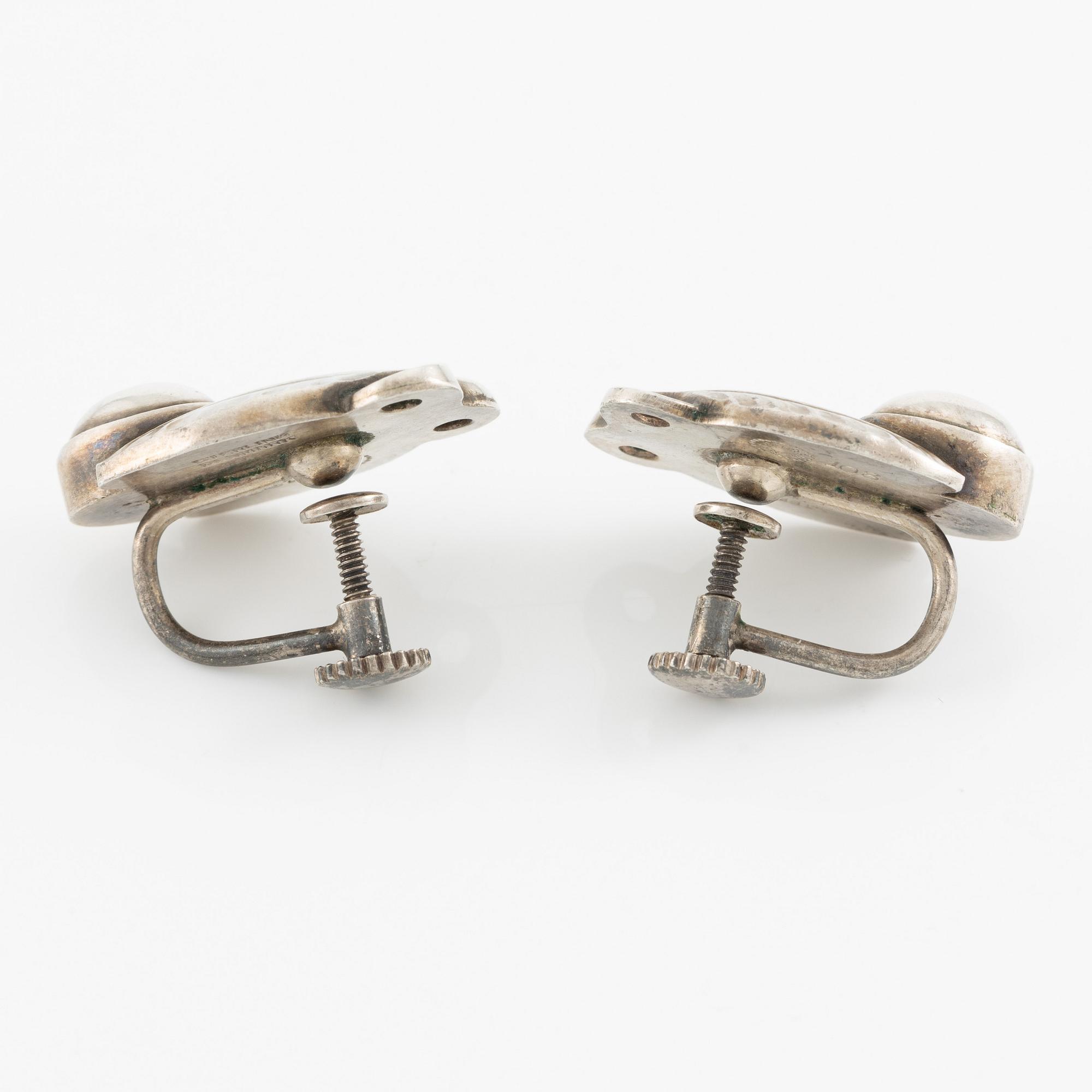 Georg Jensen, a pair of earrings, sterling silver.