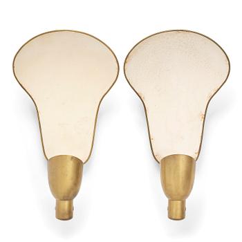 210. Carl-Axel Acking, a pair of wall lamps model "5029", Bröderna Malmströms Metallvarufabrik, Malmö, 1940s.