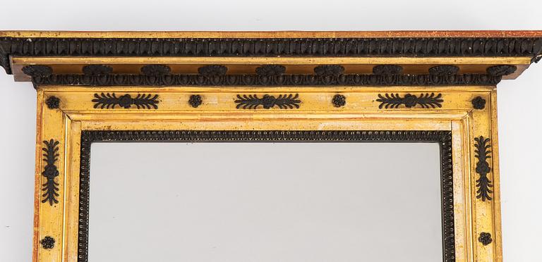 An Empire mirror by Jonas Frisk, (master in Stockholm 1805-1824).