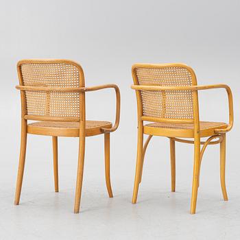 A matched pair of armchairs from Thonet, circa 1900 and late 20th Century.
