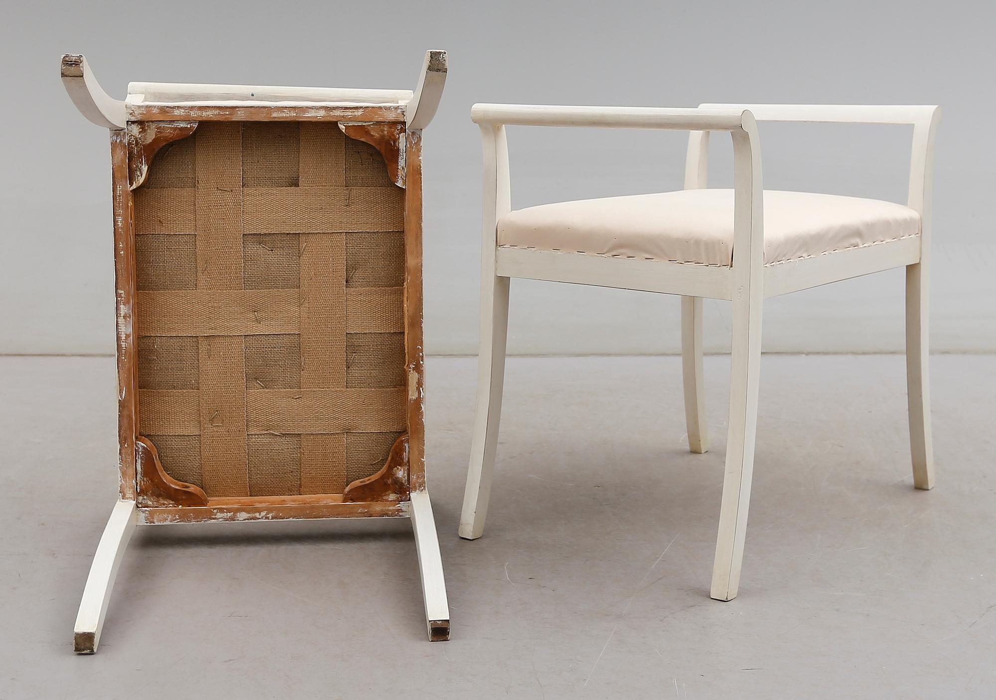 TABURETTER, 1 par, tidigt 1900-tal.