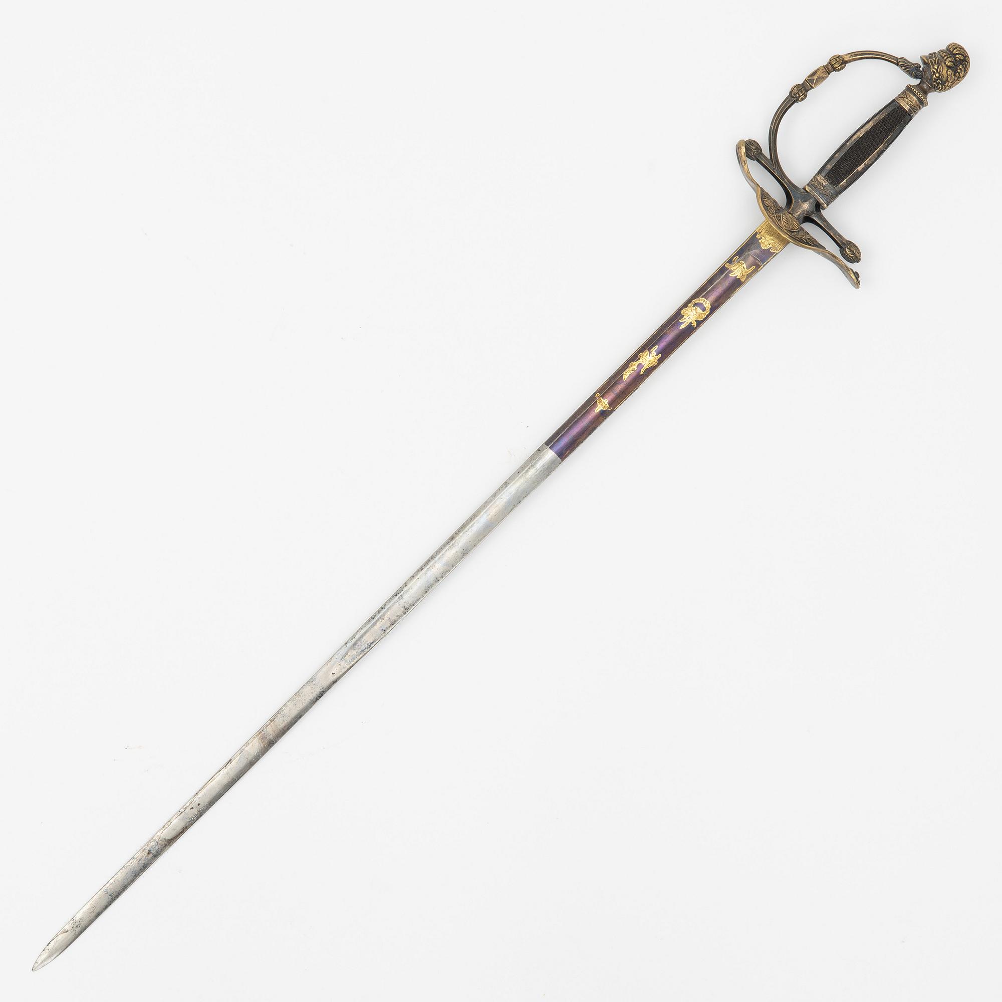 A small sword, Saxony, 19th century.