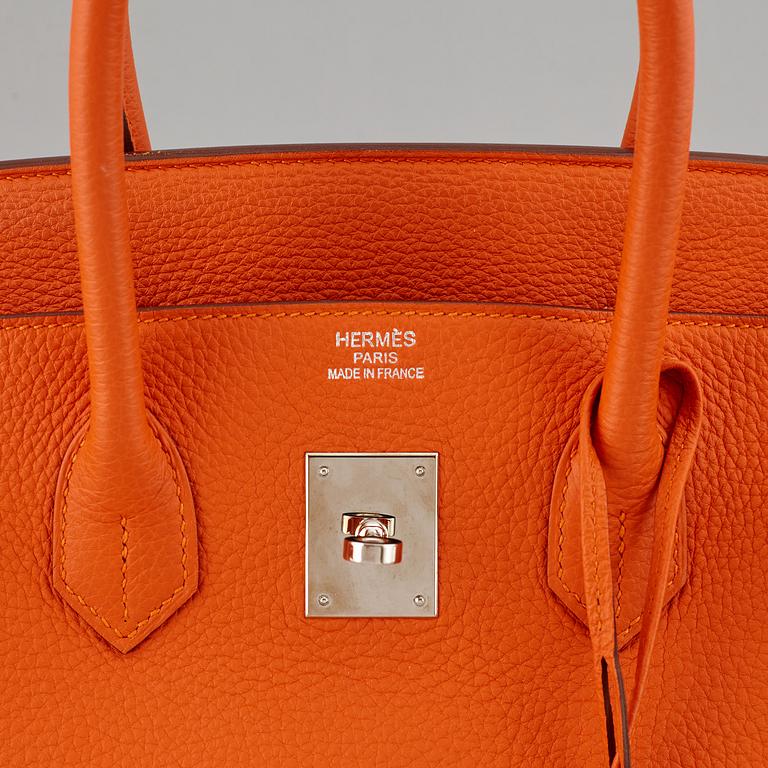 HERMÈS, Orange feu togo leather 'Birkin 35', 2015.