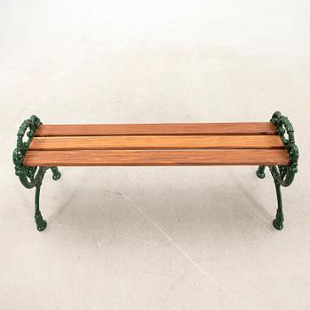 Garden bench, late 20th century.