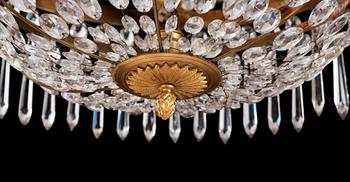 A Gustavian seven-light chandelier, second part of the 18th century.