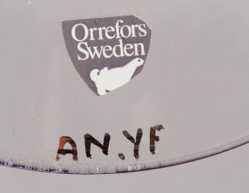 LJUSSTAKAR, ett par, "Celest", Anne Nilsson, Orrefors.