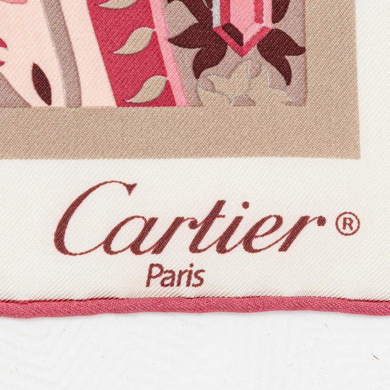 Cartier, a twill silk scarf.