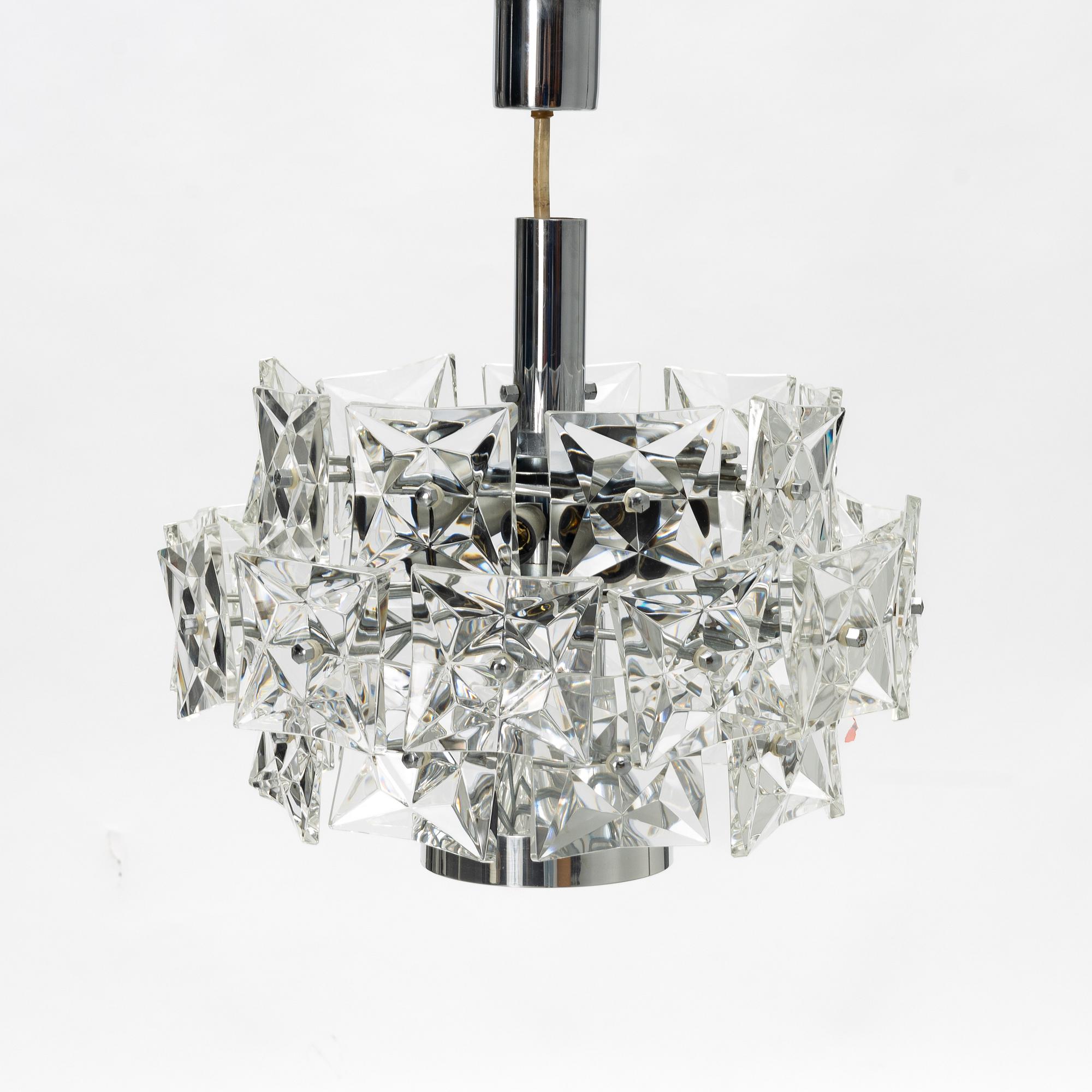 A ceiling lamp, Kinkeldey Leuchted GmbH & Co, Bad Pyrmont, Germany, presumably 1960's.