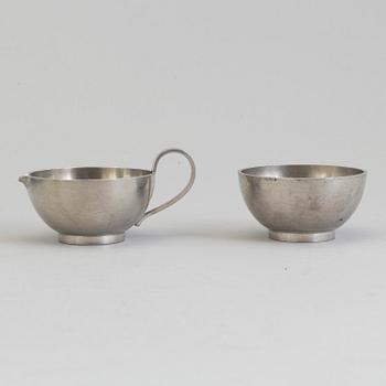 FIRMA SVENSKT TENN, four pieces, pewter, 1940s/1950s.