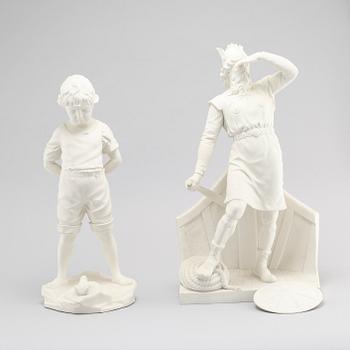 Two parian ware figurines from Gustafsberg, early 20th century.