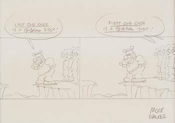 MORT WALKER, pencil drawing, signed.