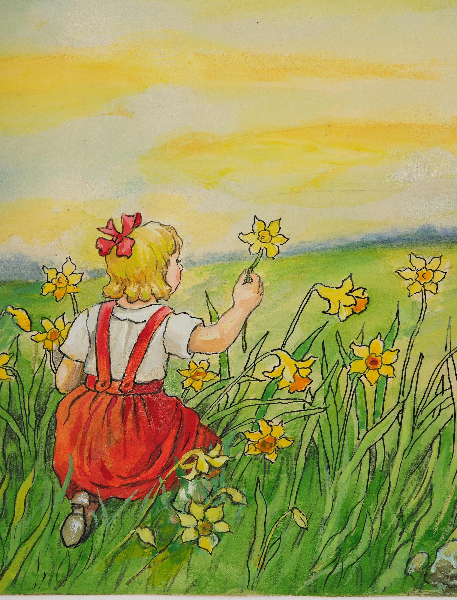 Jenny Nyström, Girl and the Daffodils.