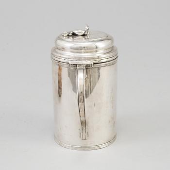 A Reval (Talinn) silver beeswax rope candle holder, maker's mark Jacob Johann Öhrmann (1775-1816). Weight  Weight 300 g.