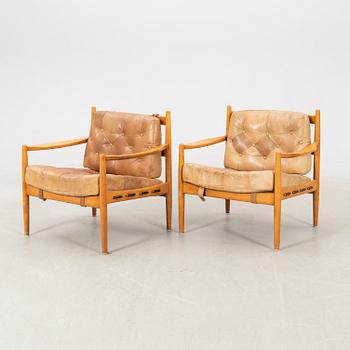Ingemar Thillmark, armchairs, a pair, "Läckö", OPE Möbel. 1960s.