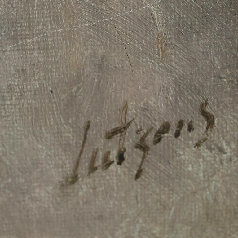 OKÄND KONSTNÄR, 1 par, oljor på duk, signerade Lutgens, 1800-/1900-tal.