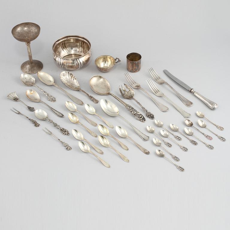 PARTI SILVER, 37 delar, 1900-tal. Vikt ca 880 g.
