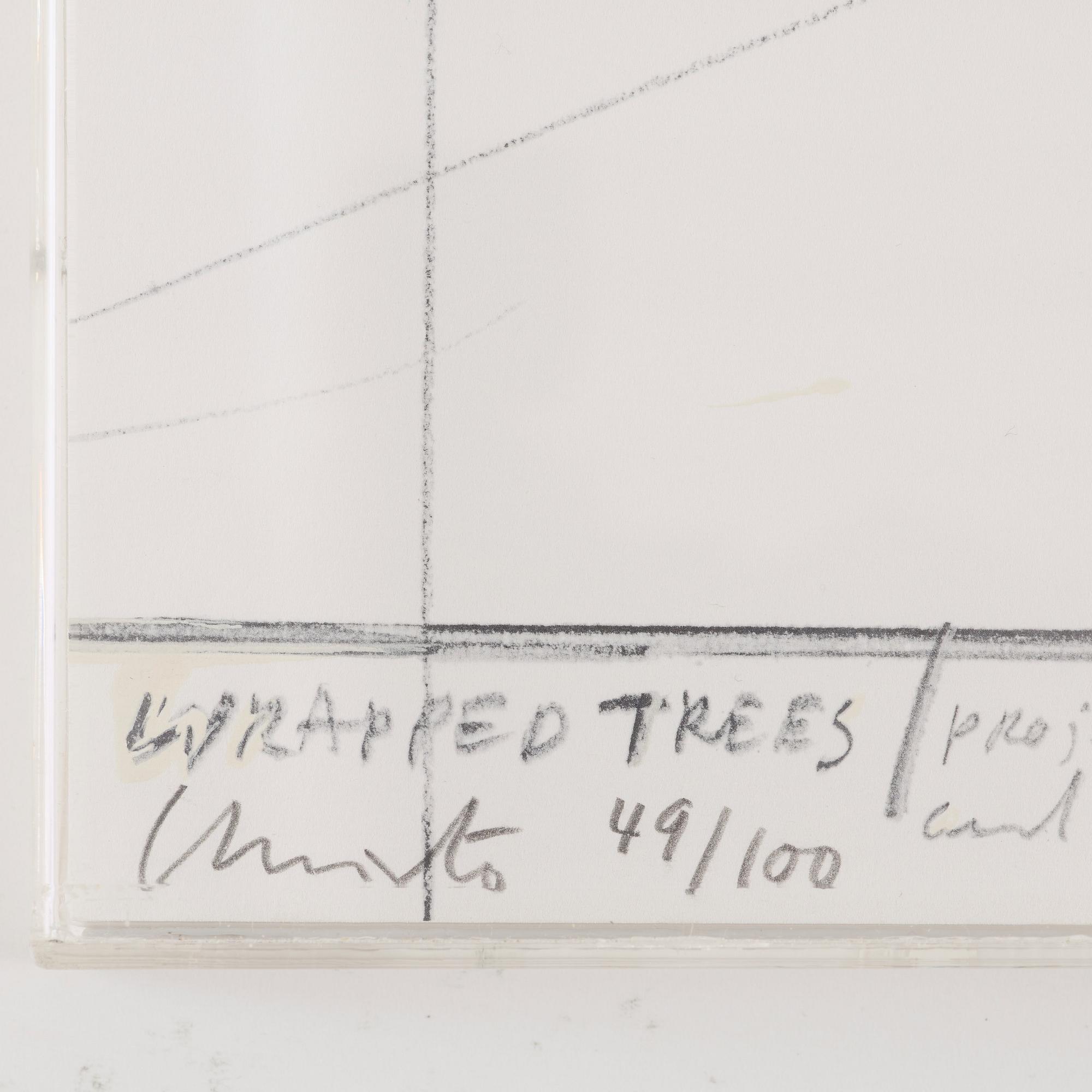 Christo & Jeanne-Claude, "Wrapped Trees, Project for the Avenue des Champs-Elysées, Paris" ur "Five Urban Projects".