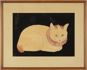 Takahashi Shōtei, "Tama (the White Cat)".