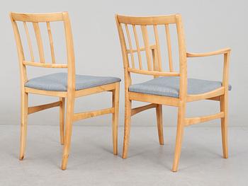 KARMSTOL samt STOL, "Herrgården", Carl Malmsten, 1960-tal.