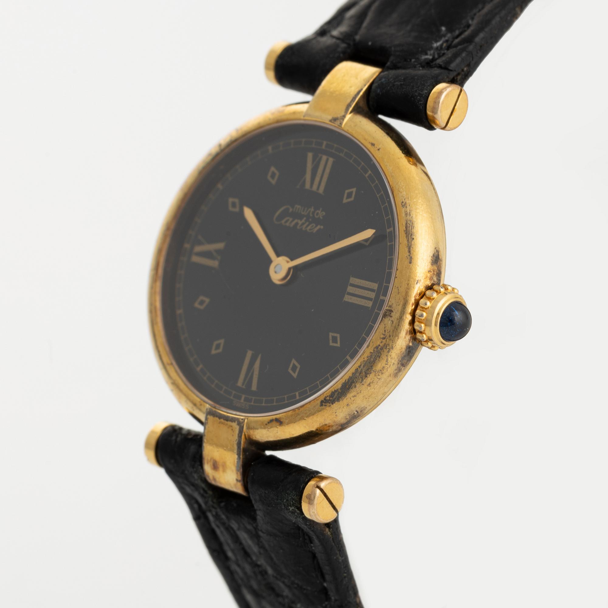 must de Cartier, VLC, wristwatch, 24 mm.