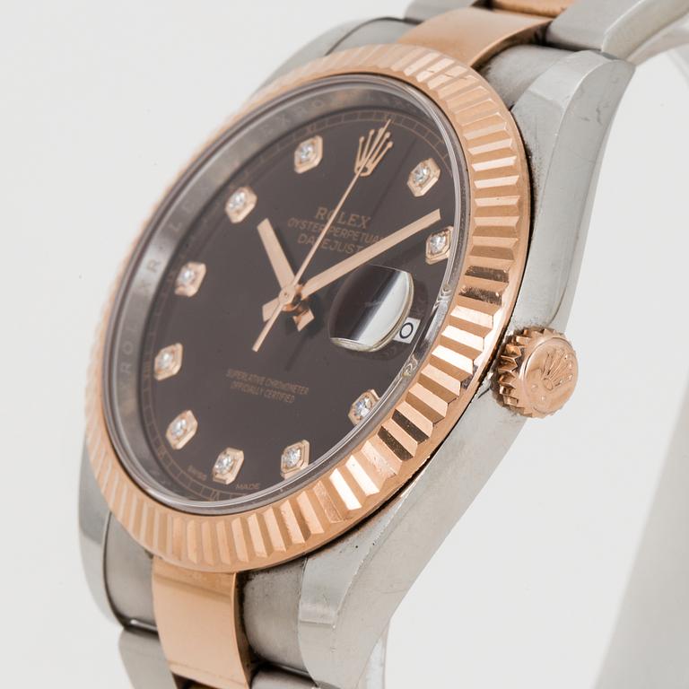 ROLEX, Oyster Perpetual, Datejust 41, Chronometer, wristwatch, 41 mm,