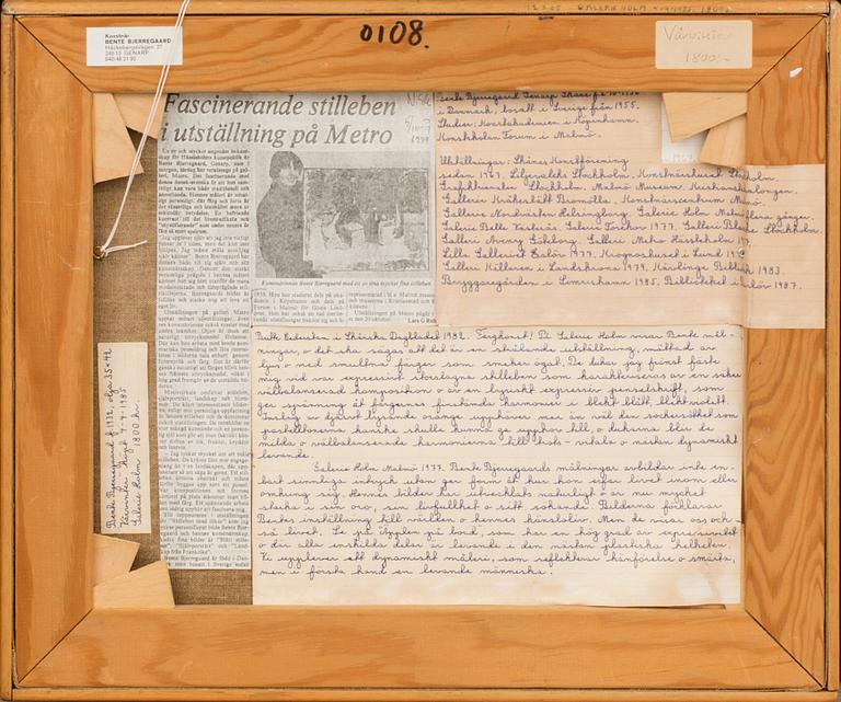 BENTE BJERREGAARD, 3 delar, oljor på duk, signerad.