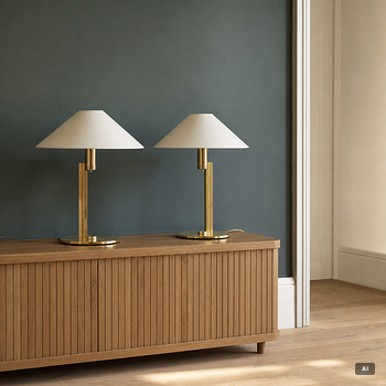 Bordslampor, ett par, Høvik Lys, Norge, 1900-talets andra hälft.