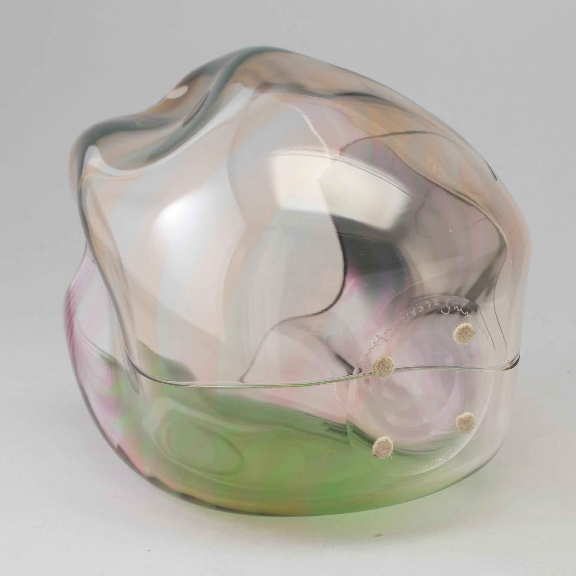 GUNNAR CYRÉN, vas, glas, "Cyrano", Orrefors Unique, signerad och daterad 85.