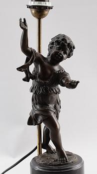 BORDSLAMPA, patinerad brons, samtida.