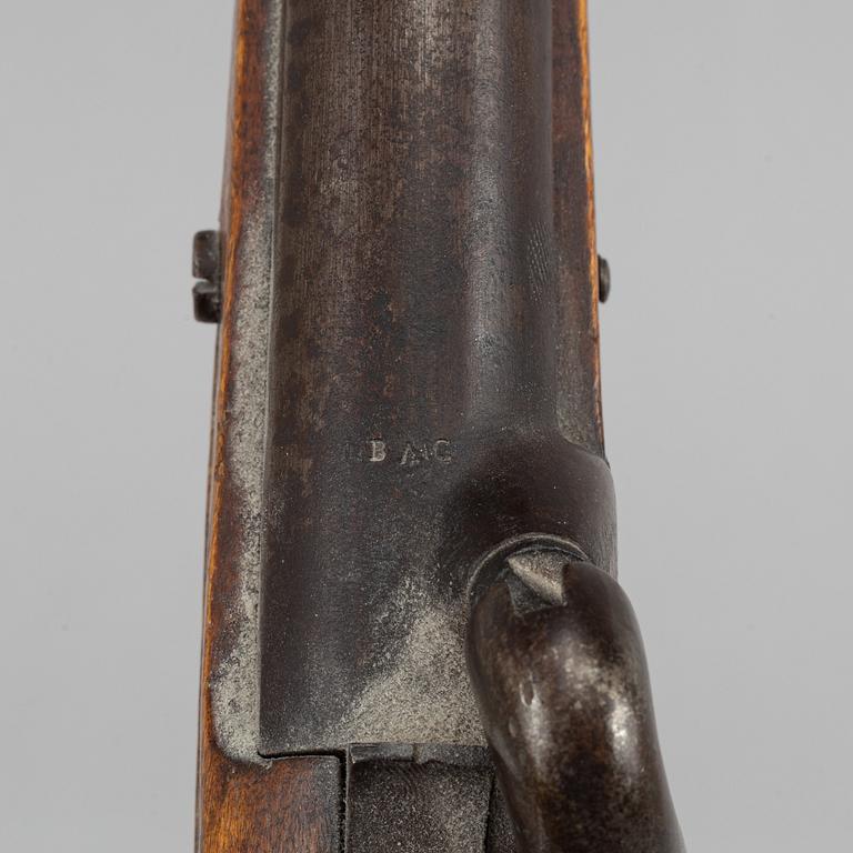 A Swedish pair of percussion pistols 1850 pattern.