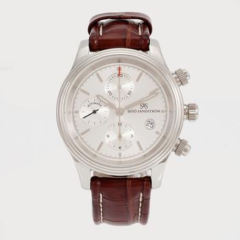 SJÖÖ SANDSTRÖM, Royal Steel Chronograph, wristwatch, 42 mm,