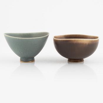 Berndt Friberg, two bowls, Gustavsbergs studio 1975-76.