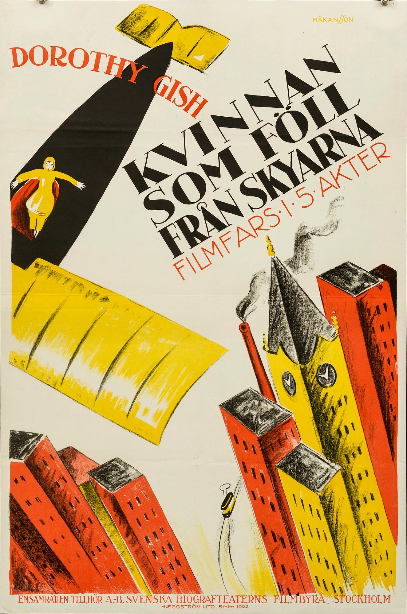 POSTER, "Kvinnan som föll från skyarna (Flying Pat)", 1922.