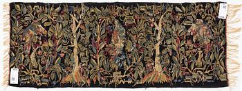 A sled cushion, Skåne, early 20th century, c. 144 x 57 cm.