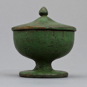 LOCKASK, trä, allmoge, 1800-tal.